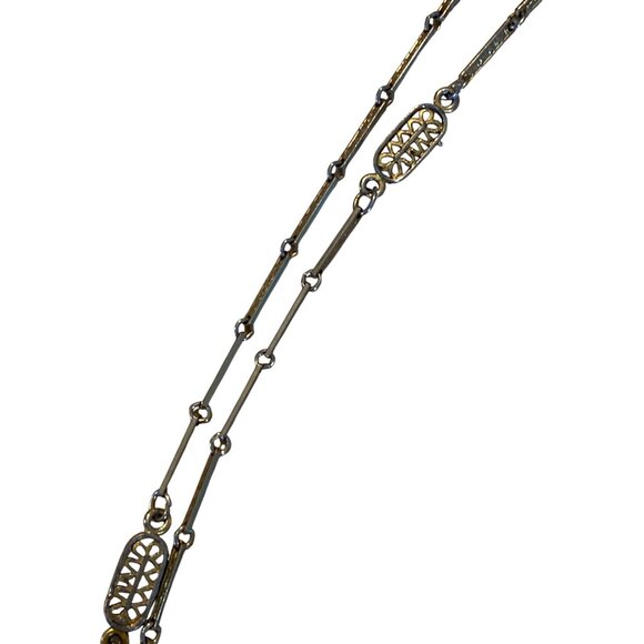 Vintage Gold-Tone & Silver-Tone Chain Link Necklace - Picture 8 of 12